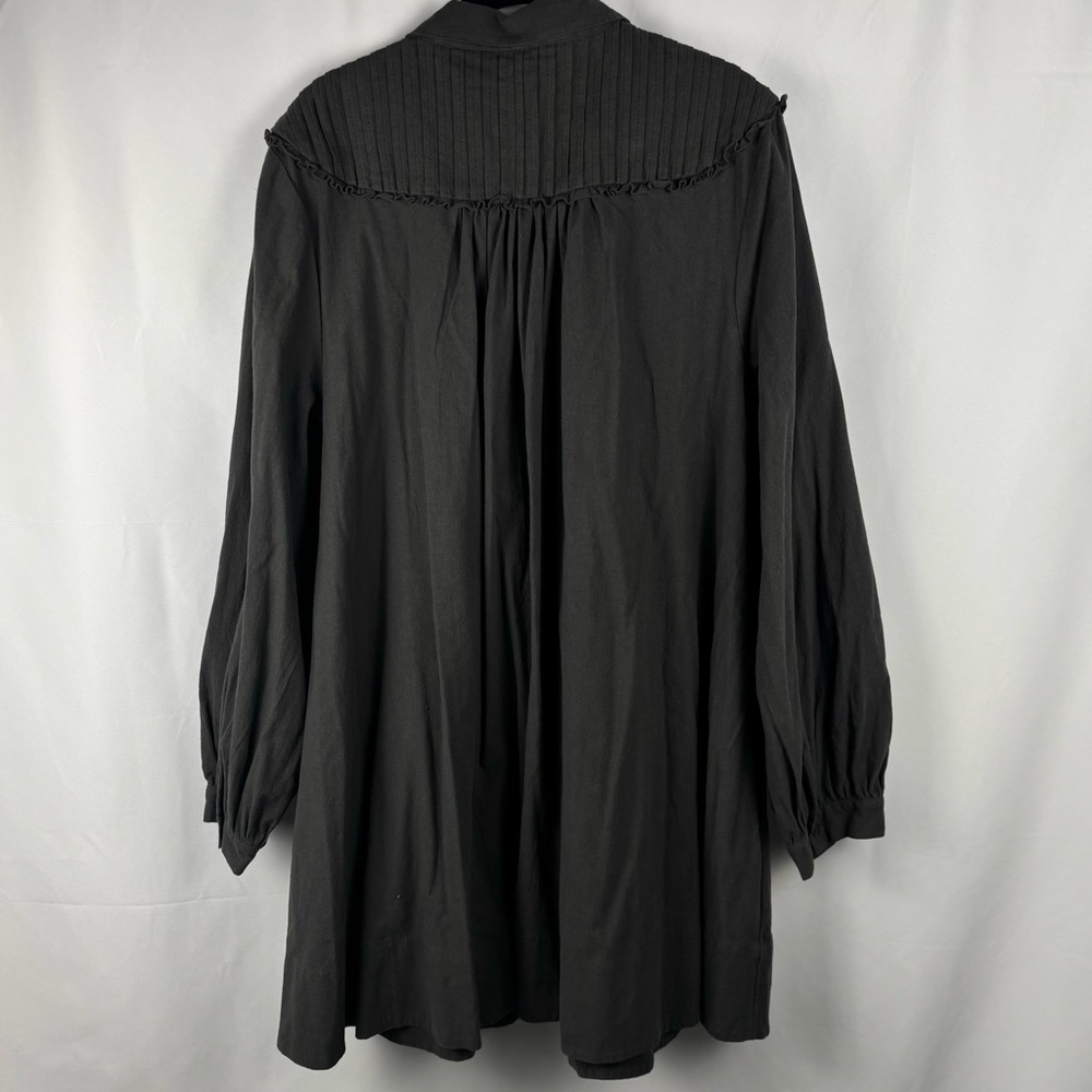 NWT Free People Women’s Charcoal Gray Long Sleeve Dress, Oversized Boho, Large - Picture 15 of 15